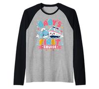 Baby's First Cruise Cute Whale Nautical Trip Raglan Baseball Tee