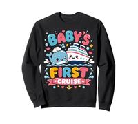 Baby's First Cruise Cute Whale Nautical Trip Sweatshirt