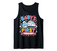 Baby's First Cruise Cute Whale Nautical Trip Tank Top
