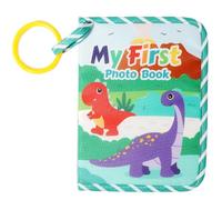 Baby's First Dinosaur Photo Album - 6x8Inch Soft Cloth Book | First Year Safe Memory Book | Perfect for Newborns, Toddlers, Shower & Party Favors