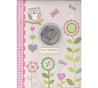Baby's First Memmory Book Our Baby Girl Pink W/Flowers, Owls, Hearts, & Butterflies