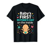 Baby's First Mother's Day On The Inside Boy Pregnant Mommy T-Shirt