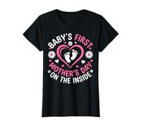 Baby's First Mother's Day On The Inside - Pregnant Mommy Mom T-Shirt