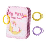 Baby's First Photo Album - Cloth Memory Book, Unicorn Style for Infant and Toddler