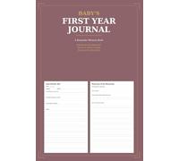 Baby's First Year Journal: A Keepsake Memory Book for New Parents | Month by Month Milestones First Moments Health Records and Letters to Baby | Newborn to 12 Months