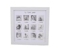 Baby's First Year Picture Frame 12-Month Keepsake for Newborn 1st Birthday Gift