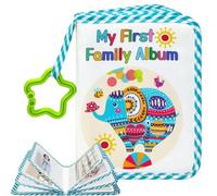 Baby's My First Photo Album 17 4x6 Pictures Soft Cloth Photo Album Unisex Kids' Personalized Memory Photos Albums for Family Baby Shower Party Toddler Kid Girl