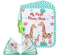 Baby's My First Photo Album 17 4x6 Pictures Soft Cloth Photo Album Unisex Kids' Personalized Memory Photos Albums for Family Baby Shower Party Toddler Kid Girl