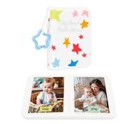 Baby's My First Photo Album for Baby Holds 21 4x6 Photos, Baby Photo Album Soft Cloth Family Book, My First Family Album for 4x6 Baby Shower Kids Toddlers Family Pictures, Toddler Photo Album (White)