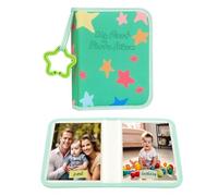Baby's My First Photo Album for Baby Holds 21 4x6 Photos, Baby Photo Album Soft Cloth Family Book, My First Family Album for 4x6 Baby Shower Kids Toddlers Family Pictures, Toddler Photo Album (Green)