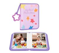 Baby's My First Photo Album for Baby Holds 21 4x6 Photos, Baby Photo Album Soft Cloth Family Book, My First Album for 4x6 Baby Shower Kids Toddlers Family Pictures, Toddler Photo Album (Purple)