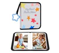 Baby's My First Photo Album for Baby Holds 21 4x6 Photos, Baby Photo Album Soft Cloth Family Book, My First Family Album for 4x6 Baby Shower Kids Toddlers Family Pictures, Toddler Photo Album (Black)