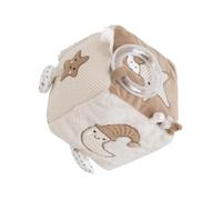 Baby's Only - Activity cube Heaven - Sensory toy - Sensory cube - With Rattle, Baby-safe Mirror, Grasping toy and more - Baby gift - Montessori toys - For boys & girls - Clay/Warm Linen