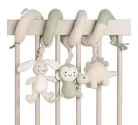 Baby's Only - Activity Spiral Animals - Pram Toy - Sensory Toy - Suitable for Babies 0-6 Months - for Boys and Girls - Laurel Green/Warm Linen