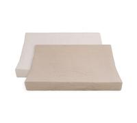 Baby's Only - Changing Mat Cover Tender - Baby Changing Pad Cover - Jersey Cotton Soft & Breathable Changing Table Cover - 2-Pack - 100% Pre-Washed Cotton - Beige/Linen - 45x70 cm