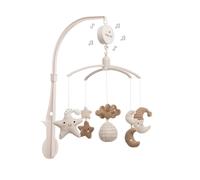 Baby's Only - Musical Mobile Heaven with Knitted Figures - Musical Box with Easy Attachment - for Boys and Girls - Clay/Warm Linen