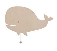 Baby's Only - Wall lamp Whale Wonder - Baby wall Light - LED wall Light - Whale Light Shade - Kids Light - 25000 Hours - Wooden wall lamp - Easy to Mount - Brown