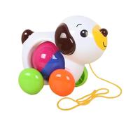 babys Pull Along Toy - Dog Inspired Wobble Movement Crawler, Motor Skill Growth Educational Push Pull Game Item, Lightweight Fun Engagement Toy System | Kids Playroom Nursery Travel Use