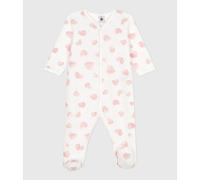 Baby's Pyjamas in Brushed Fleece with Hearts Print Pink Print