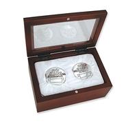 Baby's Silver First Curl & First Tooth in Rosewood Keepsake Box by Keepsake Gifts