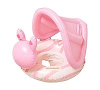 Babys Swimming Float, Inflatable Pool Float With Canopy Sun Protection Swim Ring With Safety Seat Swimming Toys For Kids Boys Girls Travel Beach Lake Backyard