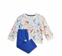 Baby's Unbrushed Fleece Tracksuit with Dinosaur Print ecru/blue
