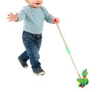 babys Wood Pushing Pull Toys - Wooden Push Along Toy, toddleres Toys, Animal Push And PullAlong Toy For 1 Year Olds, Early Development & ActivityToy, toddleres Learning Balance WalkingToys