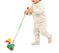 babys Wood Pushing Pull Toys - Wooden Push Along Toy, toddleres Toys, Animal Push And PullAlong Toy For 1 Year Olds, Early Development & ActivityToy, toddleres Learning Balance WalkingToys