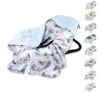 BABYSAFE Baby Safe Car Seat Blanket for Strollers 90 x 90 cm Footmuff Universal Baby Blanket for Newborn Baby 100% Cotton Oeko-Tex Certified Hypoallergenic Pram Blanket|Balloon