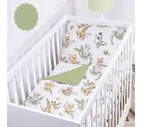 BABYSAFE Duvet Cover Cot Newborn 120 x 90 cm Duvet Cover Cot 100% Organic Cotton Oeko-Tex Certified Sheets Single Bed Baby Bedding Set Jungle