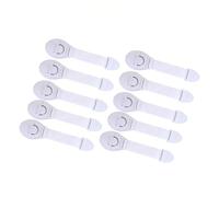BabySafeHouseSafety Lock for Cabinet, Drawer, Fridge, Cupboard for Child Infant Safety, Furniture Latch with 3M Adhesive (Pack of 10) (White)