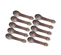 BabySafeHouseSafety Lock for Cabinet, Drawer, Fridge, Cupboard for Child Infant Safety, Furniture Latch with 3M Adhesive (Pack of 10) (Brown)
