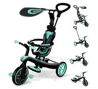 BabysExplorerTrike,Premium 4 in 1 Trike System (10mnths-5yrs) with 5 Point Safety Harness, Removable Bar and Adjustable Padded Seat, Sun Canopy, EVA Comfort Wheels, Adaptable Parent Handl