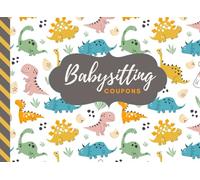 Babysitting Coupons: Pastel Baby Dinosaur Pattern - Green Blue Pink Orange / 50 Vouchers / Gift Book for Grandparents - Grandma - Grandpa - New Mom Baby Shower / Cute Card Alternative