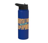 Babysitting is My Superpower Babysitter Apparel Stainless Steel Insulated Water Bottle