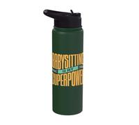 Babysitting is My Superpower Babysitter Apparel Stainless Steel Insulated Water Bottle