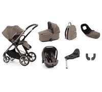 Babystyle Oyster 4 Luxury Bundle in Mink with Carrycot Footmuff Backpack Car seat Isofix Base and Raincovers