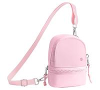 Babysun Mini Backpack Keychain Wristlet Pouch Small Change Coin Purse Cute Zipper Wallet With 3 RFID Card Slots For Women/Men Airpods Cosmetics, Pink-L, Mini Backpack Sling Bag for Women