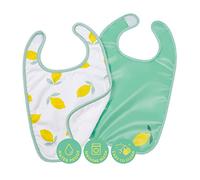 BabyToLove Set of 2 Bibs | Soft & Waterproof with a Hook & Loop Closure | Infant & Toddler Mealtimes