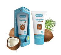Babyton Natural Toothpaste - Tropical Flavor, Safe for Babies and Kids, Free from SLS/Fluoride/Parabens, 50ml (Coconut)