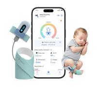 Babytone Baby Pulse Oximeter, Smart Baby Sock Tracking Oxygen Level, Heart Rate and Movement, with Sleep Pattern Analysis Wearable Infant Foot Monitor with Free APP Bluetooth for 0-36 Months Newborn
