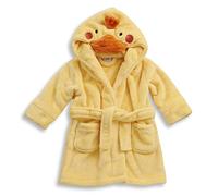 BabyTown Baby Boys Girls Novelty Animal Dressing Gown Hooded Flannel Fleece Robe Yellow