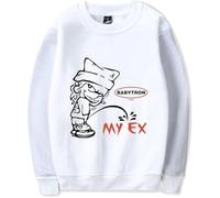 BabyTron My Ex Song 2025 Round-Neck Sweatshirt, Classic Hooded Sweatshirt for Men and Women, Fashion Series,White,S