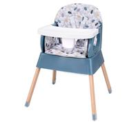 BabyTronix 5-in-1 Highchair for Babies & Toddlers, Convertible Booster Seat, Adjustable Tray, Portable Feeding Chair, 5-Point Harness, Compact Baby Dining Chair 6 Months-5 Years