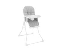 BabyTronix Foldable High Chair for Babies & Toddlers, Ultra-Compact Lightweight 4.7kg, Adjustable Removable Tray, 5-Point Harness, Wipeable Seat, Non-Slip Feet, Baby Feeding Highchair (Beige)