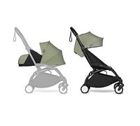 BABYZEN YOYO2 Complete Stroller - Includes Olive 0+ Newborn Pack, Black Frame & Olive 6+ Color Pack - Suitable for Children Up to 22 kg