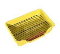 Bac à Litière Chat | Toilette Chat Avec Grille in Acier Amovble | Plateau d'Éducation pour Chiot et Animal pour Intérieur Extérieur Appartement Maison Facile à Nettoyer Hygiène Optimale et Pratique