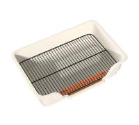 Bac à Litière Chat | Toilette Chat Avec Grille in Acier Amovble | Plateau d'Éducation pour Chiot et Animal pour Intérieur Extérieur Appartement Maison Facile à Nettoyer Hygiène Optimale et Pratique