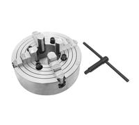 Bacar 250mm 10" #K72-250 4 Jaw Independent Lathe Chuck Reversible Turning Machine Accessories Silver Iron for Millin/Drilling/Grinding Machines