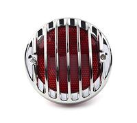 Bacar Motorcycle Rear Tail Light LED Rear Motorcycle Tail Lights for Bobber Chopper Cruiser, Chrome